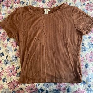 Brown crop top
